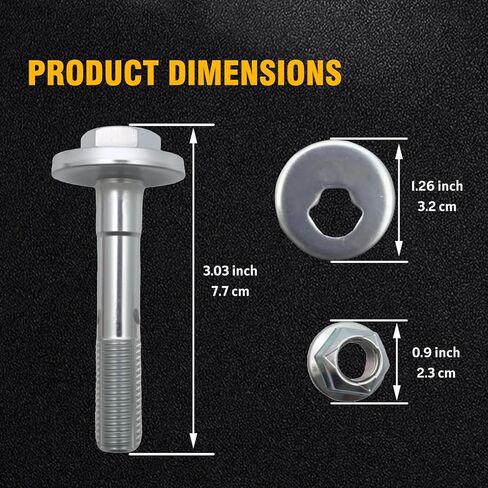 2Sets Rear Toe Link Arm Cam Bolt Nut Washer Kit Compatible with Tesla Model X Model S 2012-2021, Replacement for 2007061 in Saudi Arabia