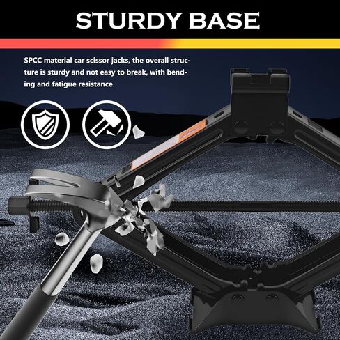 2T Scissor Jack for Car Tool Kit,Heavy Duty Car Tire Changing Kit for Automotive Lifting with Ratchet Wrench & Lug Wrench,Sturdy Cars Jack Kits Automotive Tools Lift Range 3.93-15.35" in Saudi Arabia