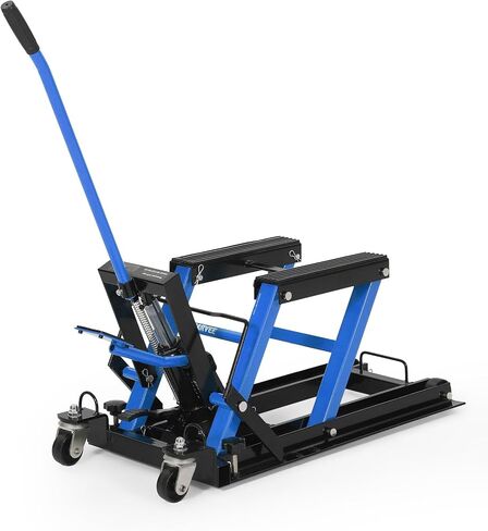 Hydraulic Motorcycle Lift Jack, 1500Lb Capacity, ATV Scissor Jack with Adjustable Height 4.53-15.35 in, Hydraulic Foot-Operated Hoist Stand for Motorcycle ATV UTV Bikes in Kuwait