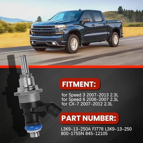 Set of 4 Fuel Injectors Compatible with Speed 3 6 CX-7 Turbo 2.3L Replace# L3K9-13-250A Engine Fuel Injection Nozzle in Saudi Arabia