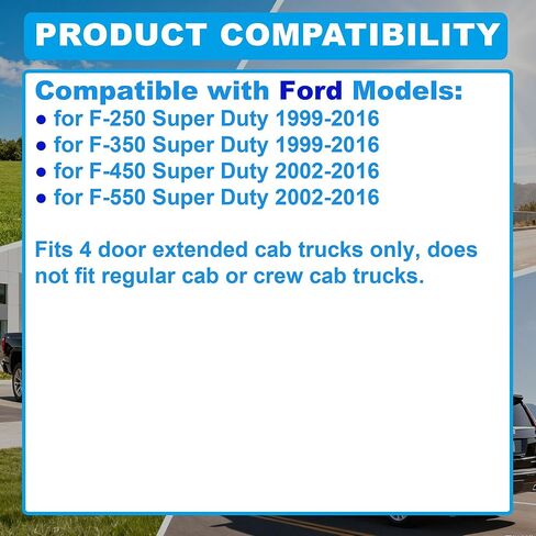 Cab Corner Kit Compatible with Ford F250 F350 F450 F550 Super Duty 1999-2016 6.2L 6.7L 6.8L Replaces 1987-119, 1987-120 in Saudi Arabia