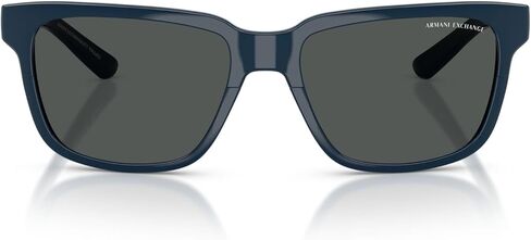 A|X ARMANI EXCHANGE Men's AX4026S Square Sunglasses, Matte Shiny Black/Grey, 56 mm in Saudi Arabia