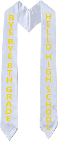 8TH Grade Graduation Stole, 8th Grade Graduation Decorations 2026, 8TH Grade Grad Sash, Bye Bye 8th Grade Hello High School Stole for Eighth Grade Grad Party Supplies BB8 in Saudi Arabia