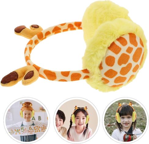 أغطية أذن شتوية من ديديساون لتدفئة الأذن الحرارية من القطيفة، عصابة رأس زرافة قابلة للتعديل للأولاد والاستخدام في الهواء الطلق في الطقس البارد in Kuwait