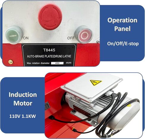 INTSUPERMAI ​Dual Axis Brake Drum/Disc Lathe - Auto-Feed Precision Grinder for Cars/Trucks, Brake Disc and Drum Repair Machine with Mechanical Safety Limit​ 110V in Kuwait