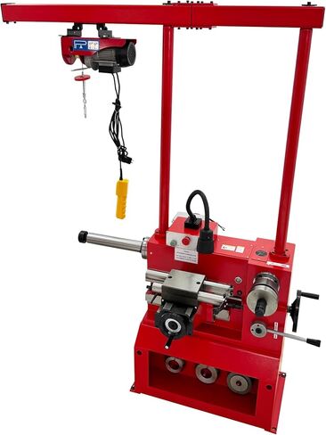 T8465 Disc/Drum Brake Lathe 30/52/85RPM with Electric Hoist for Medium and Large Car Grind Balancing Repair Drum Cutting 1100W 110V in Kuwait