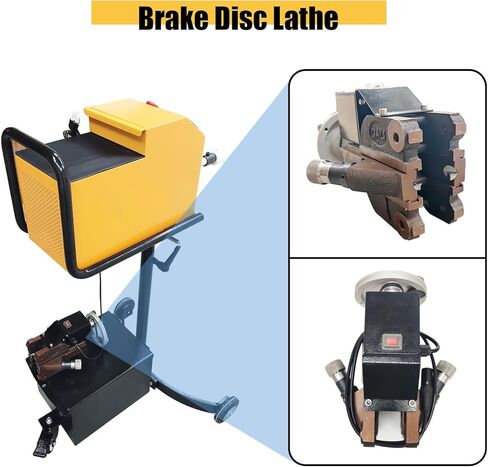 INTSUPERMAI On-Car Brake Disc Lathe Machine 110V 850W - Brake Rotor Resurfacer for Cars/Trucks/EVs, 450mm/17.72in Diameter Capacity, 0.003mm Precision, Non-Disassembly Repair Machine in Kuwait