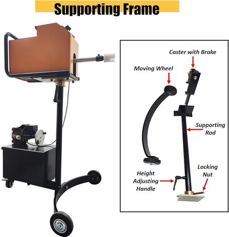 INTSUPERMAI On-Car Brake Disc Lathe Machine 110V 850W - Brake Rotor Resurfacer for Cars/Trucks/EVs, 450mm/17.72in Diameter Capacity, 0.003mm Precision, Non-Disassembly Repair Machine in Kuwait