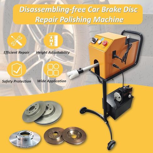INTSUPERMAI On-Car Brake Disc Lathe Machine 110V 850W - Brake Rotor Resurfacer for Cars/Trucks/EVs, 450mm/17.72in Diameter Capacity, 0.003mm Precision, Non-Disassembly Repair Machine in Kuwait