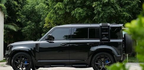 Glossy Black Foldable Side Window Step Ladder Fits for Land Rover LR Defender 110 130 2020 2021 2022 2023 2024 2025 2026 in Saudi Arabia