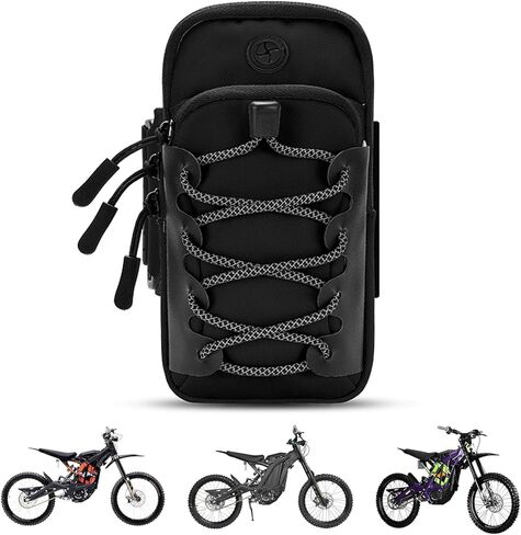Electric Dirt Bike Ebike Bag for Surron Lbx/Tutti/Tuttio Soleil 01, E Bike Phone Pouch Parts Accessories, Dirtbike Motorcycle Front Battery Frame Bag Storage Stuff for Talaria/ Eride Pro(Black) in Saudi Arabia