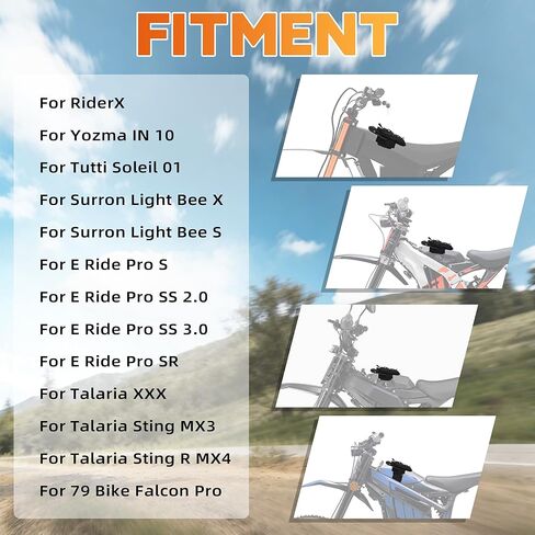 حقيبة أمامية للدراجة الكهربائية الترابية، حقيبة تخزين إطار خزان البطارية لـ E Dirt Ebike Yozma IN10/Tutti Soleil 01/Surron Light Bee/E Ride Pro/Talaria XXX Sting MX3,R MX4,MX5 Pro/79Bike Falcon in Kuwait