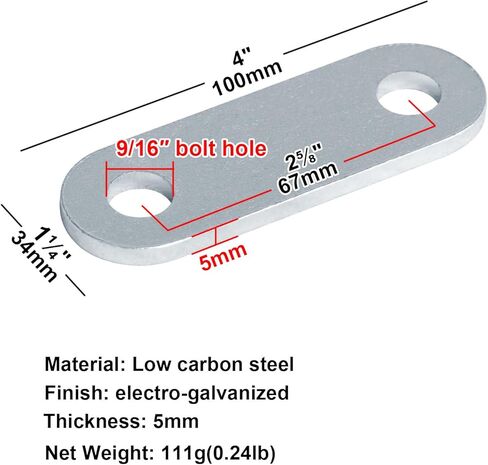 10 Pcs 2-5/8" Center to Center Trailers Leaf Spring Shackles for Double Eye Leaf Spring, 3/16" Thick in Saudi Arabia