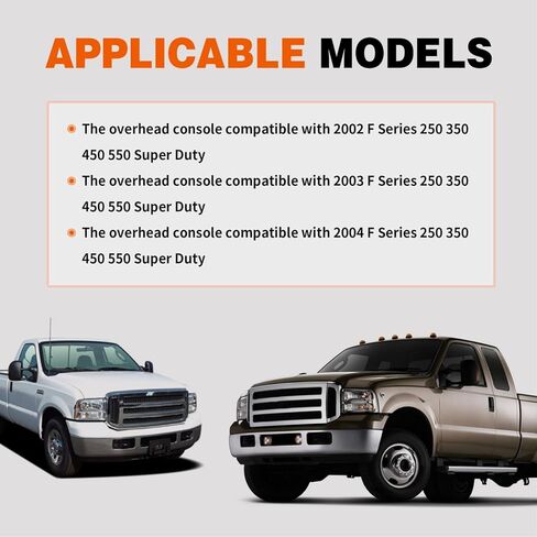Overhead Console Compatible with 2002-2004 F Series 250 350 450 550 Super Duty with Sunglasses Frame & Storage Cover Grey 2C3Z-25519A70-AAC in Saudi Arabia