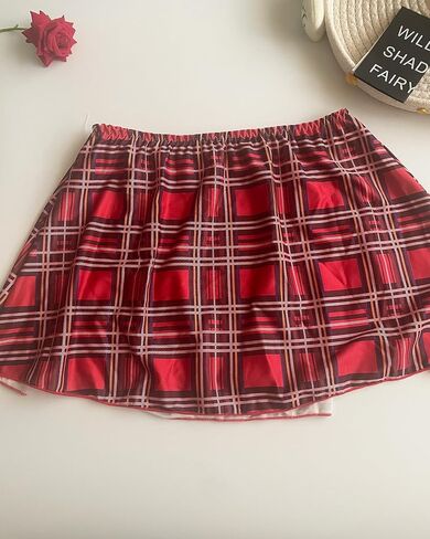 Mini Skirt for Men, Mens Sexy Side Slit Plaid Skirt Sissy Costume Lingere Outfits for Cosplay in Saudi Arabia