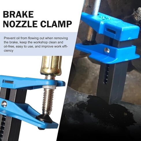 4 PCS Brake & Fuel Line Stoppers Kit, 3/8 inches 5/16 inches 1/2 inches Banjo Vertical Brake Line Plug Auto Stop Clamp, PVC Edge RPV Handle Auto Repair Hardware Tools (Blue) in Saudi Arabia