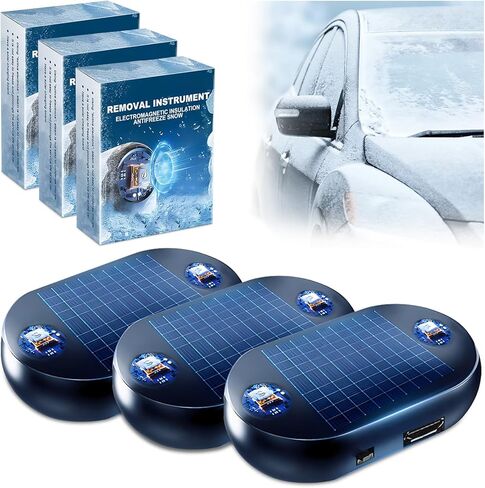 3pcs Anti-Freeze Electromagnetic Car Snow Removal Device, Electromagnetic Snow Device, 2026 Portable Solar-Powered Car Interference Antifreeze Instrument in Saudi Arabia
