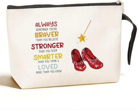 Makeup Bag Gil-more Girls TV Merchandise Luke Fans Gift Lorelai and Rory Fans Gift Luke Cosmetic Bag Inspirational Christmas Birthday Gifts for BFF Friends Mom Daughter Sister You Are Braver Stronger in Kuwait