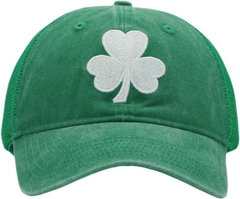 St Patricks Day Green Shamrock Trucker Hat, Ireland Irish Men Women Clover Baseball Caps, Gifts for Dad Mom Grandpa Grandma in Saudi Arabia