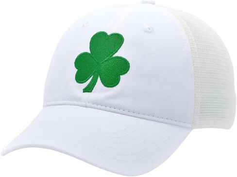 St Patricks Day Green Shamrock Trucker Hat, Ireland Irish Men Women Clover Baseball Caps, Gifts for Dad Mom Grandpa Grandma in Saudi Arabia