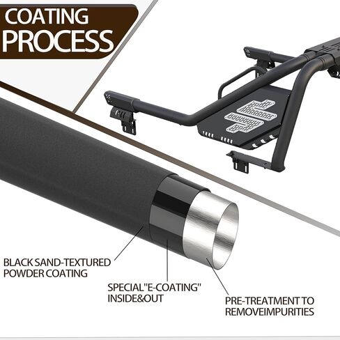 YR02L Roll Bar for Full Size Pickup Truck,Compatible with Ram1500/2500/3500|F-150/F-250/F-350|Silverado1500/2500|Serria1500/2500|Titan|Tundra. No Drill Installation,with Light Mount in Saudi Arabia