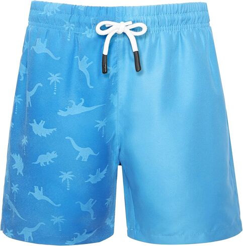 Boys Swim Trunks 4-16Y Water-Reveal Prints Quick-Dry Compression-Lined Beach Shorts in Saudi Arabia