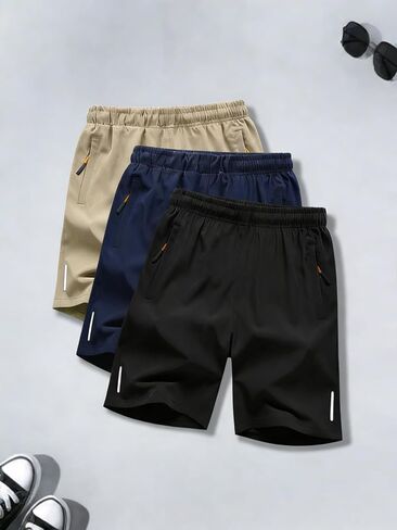 3PCS Boys' Casual Athletic Shorts Set - Daily Wear & Multipack in Saudi Arabia