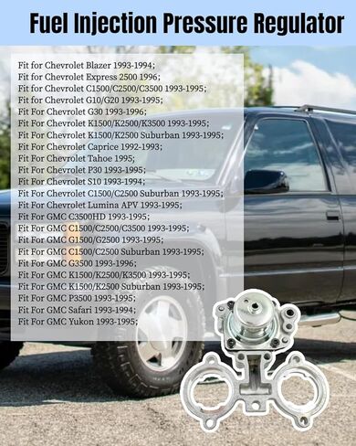 طقم منظم ضغط حقن الوقود PR113T مناسب لسيارة Chevy GMC 2500 C1500 C2500 C3500 K1500 K2500 K3500 S10 Blazer Express Suburban Tahoe Safari Yukon in Saudi Arabia
