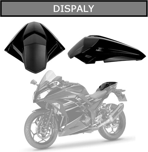 غطاء هدية للمقعد الخلفي لـ EX300R EX300 ZX250R EX250R Ninja 300 300R 250 250R 2013 2014 2015 2016 2017 2018 2019 (أسود) in Kuwait