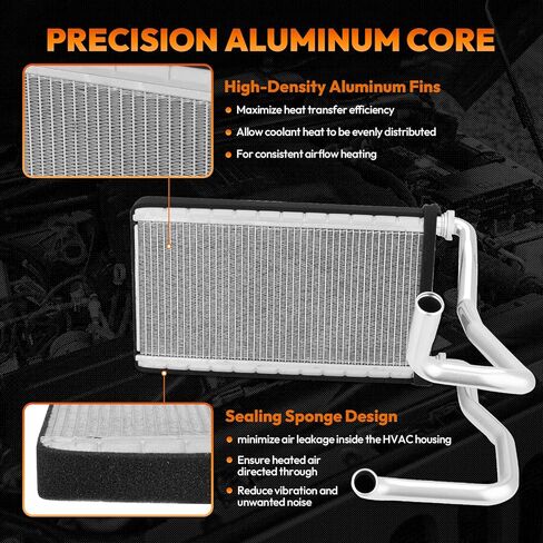 68004193AB سخان HVAC متوافق مع Jeep Wrangler 2007-2018، Wrangler JK 2018، Rubicon Sahara Sport X، Sport Utility، 3.6L 3.8L V6 غاز، استبدال # 99370، 68004193AA، HT399995C in Kuwait