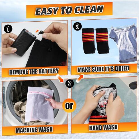 جوارب قابلة لإعادة الشحن بقدرة 5000 مللي أمبير في الساعة للرجال والنساء، جوارب تزلج يتم التحكم فيها عن طريق التطبيق، جوارب حرارية قابلة للغسل في الغسالة للتزلج والصيد وصيد الأسماك وركوب الخيل (تطبيق أنماط جيري سوداء) in Kuwait