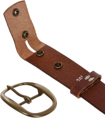 Snap on Flower Embossed Vintage Full Grain Oval Leather Jean Belt in Saudi Arabia