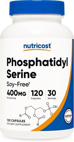 Nutricost Phosphatidylserine 400mg, 120 Capsules - Soy Free, 30 Servings, Vegetarian Friendly, Non-GMO, Gluten Free in Saudi Arabia