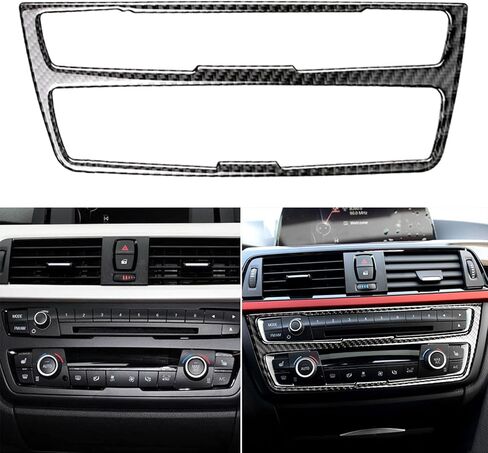 NVCNX Real Premium Carbon Fiber Car Door Speaker Frame Ring Cover Sticker Decals Interior Trim Compatible with BMW 3 4 Series F30 F31 F34 3GT F32 F33 F36 2012-2019 Accessories Black in Saudi Arabia