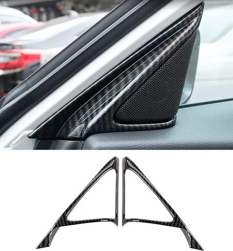 Car Accessories Fit for Honda Accord 10th Gen 2018-2022 Inner A-Pillar Speaker Door Stereo Audio Cover Trim （ Red ABS 2 PCS in Saudi Arabia
