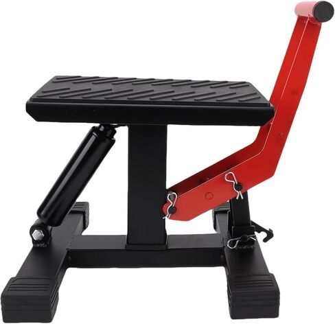 Keenso Dirt Bike Lift Stand, 440lbs Load Bearing Adjustable Height Motorcycle Lifting Stand with Non Slip Rubber Padding, for Most Motorcycles and Off Road Vehicles in Saudi Arabia