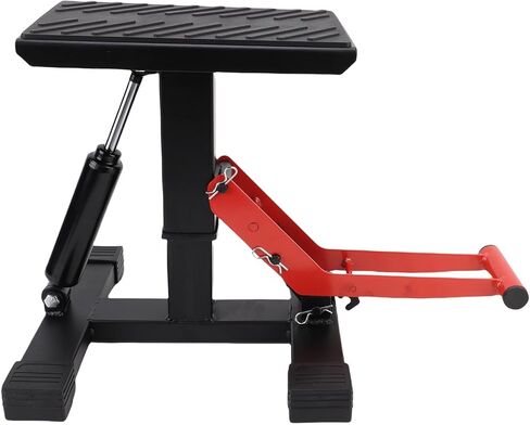 Keenso Dirt Bike Lift Stand, 440lbs Load Bearing Adjustable Height Motorcycle Lifting Stand with Non Slip Rubber Padding, for Most Motorcycles and Off Road Vehicles in Saudi Arabia