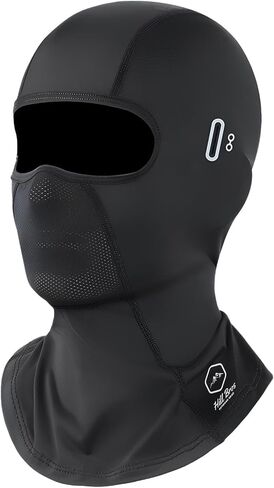 Hill Bros Balaclava Face Mask Men Women, Ski Mask for Men Women, UV Protection, Balaclava Motorcycle, Windproof, Cold Weather Face Mask, Elastic, Glasses Friendly Black in Saudi Arabia