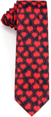 Valentines Day Ties For Men 3.27" (8.3CM) Heart Neckties Holiday Wedding Party for Husband Father's Day in Saudi Arabia