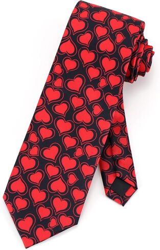 Valentines Day Ties For Men 3.27" (8.3CM) Heart Neckties Holiday Wedding Party for Husband Father's Day in Saudi Arabia