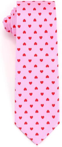 Valentines Day Ties For Men 3.27" (8.3CM) Heart Neckties Holiday Wedding Party for Husband Father's Day in Saudi Arabia