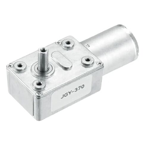 محرك تروس دودي قابل للعكس JGY-370 DC، عمود على شكل D 6 مم، علبة تروس لتقليل عزم الدوران العالي، هيكل معدني، عبوتان (40 دورة في الدقيقة 24 فولت) in Kuwait