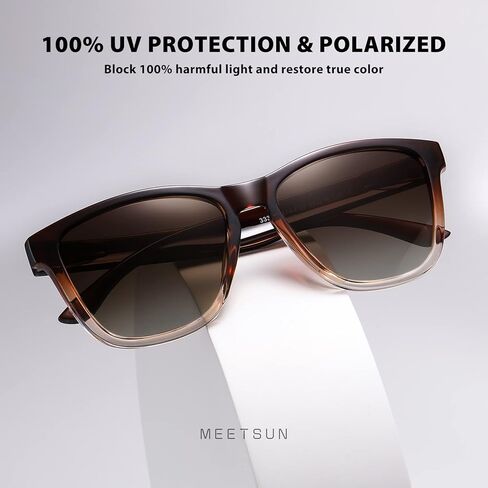 MEETSUN Polarized Sunglasses for Women Men Classic Retro Designer Style Fashion UV400 Protection in Kuwait