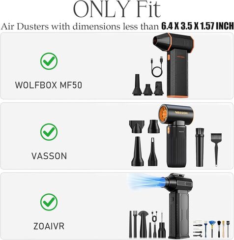 Case for WOLFBOX MegaFlow 50/ MF50/ VASSON/ZOAIVR Electric Air Duster, Travel Portable Hard Storage Bag(Case Only) (Black) in Saudi Arabia