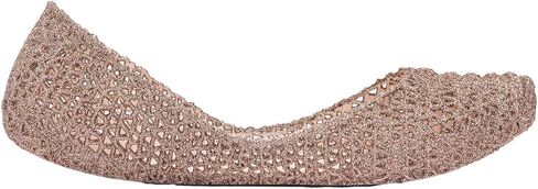Melissa Campana Papel VII Flats for Women, Beige/Glitter, 8 in Saudi Arabia