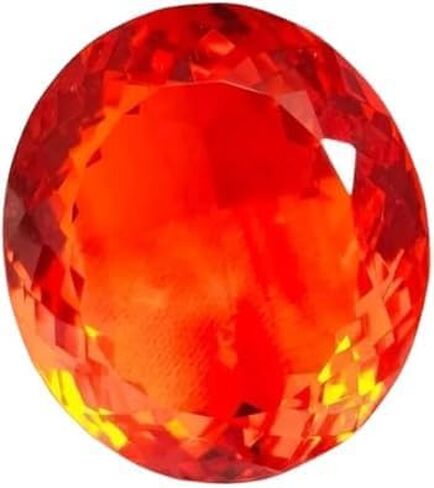 130 Ct Natural Mexican Fire Opal Red Orange Oval Cut AAA Certified Gemstone in Saudi Arabia