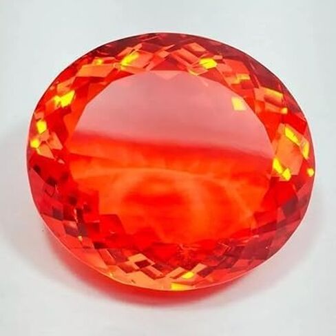 130 Ct Natural Mexican Fire Opal Red Orange Oval Cut AAA Certified Gemstone in Saudi Arabia