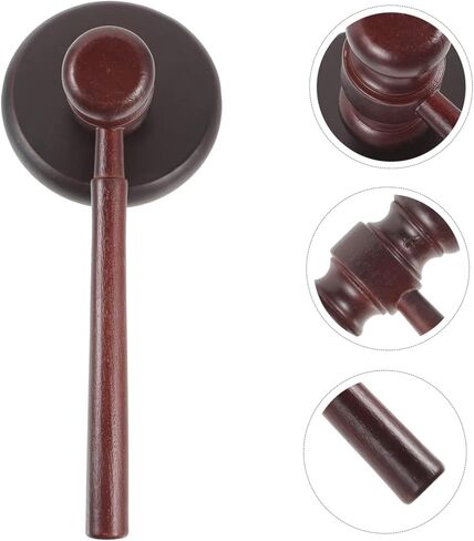 Judge Hammer Toy 6.7 Inch Wooden Gavel with Clear Loud Sound for Lawyers Judges Auction and Office Use in Saudi Arabia