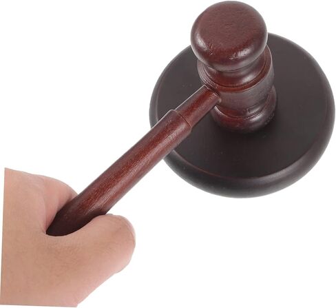 Judge Hammer Toy 6.7 Inch Wooden Gavel with Clear Loud Sound for Lawyers Judges Auction and Office Use in Saudi Arabia