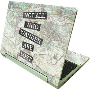 MightySkins Glossy Glitter Skin Compatible with Lenovo IdeaPad Flex 3 Chromebook 2-in-1 11.6" (2021) - Be Happy | Protective, Durable High-Gloss Glitter Finish | Easy to Apply | Made in The USA